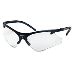 Smith and Wesson 19833 Code 4 Safety Glasses Clear Lens Polycarbonate Anti-Scratch Black Frame