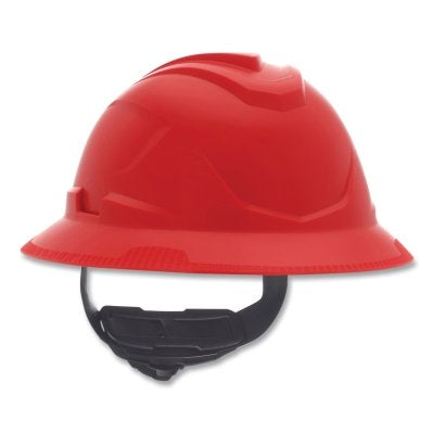 MSA 10215838 V-Gard C1 Hard Hat Fas-Trac III 4 Point Ratchet Non-Vented Red