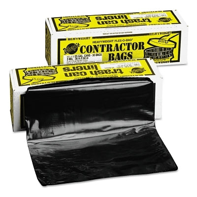 Warp Brothers HB55-30 FLEX-O-BAG Trash Can Liners 55 gal 3 mil 36 in X 56 in Extra HD Contractor Bag