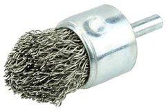 Weiler 10323 Controlled Flare Crimped Wire End Brush 1 Inch 0.020 Stainless Steel Fill Pack of 10