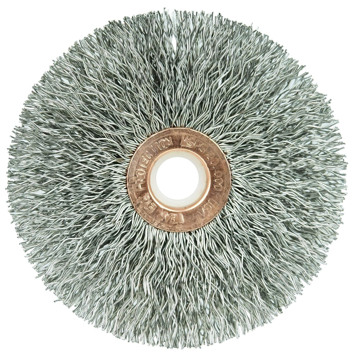 Weiler 16973 3 Inch Crimped Wire Wheel .014 Stainless Steel 1/2-3/8 Arbor Hole