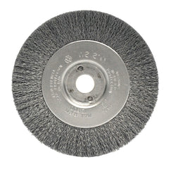 Weiler 144 Narrow Face Wheel Brush 4 Inch .014 Steel Bristle 1/2-3/8 Arbor Hole