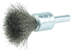 Weiler 10014 Crimped Wire End Brush 0.0104 Stainless Steel 1/2 Inch Diameter