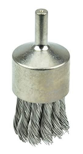 Weiler 10392 Nickel-Plated Cup End Brush 1-1/8 .014 Stainless Steel Knot Wire Fill Pack of 10