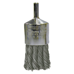 Weiler 10392 Nickel-Plated Cup End Brush 1-1/8 .014 Stainless Steel Knot Wire Fill Pack of 10