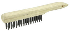 Weiler 25100 Vortec Pro Scratch Brush Steel Fill Shoe Handle 4x16 Rows