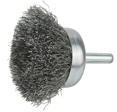 Weiler 14301 1-3/4 Crimped Wire Cup Brush .0118 Steel Fill 1/4 Stem (Pack of 10)