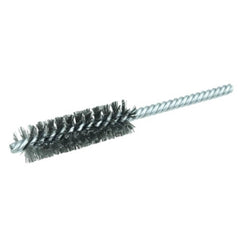 Weiler 21111 0.0104 Wire Size 3/4 Diameter 5-1/2 Length Steel Bristles Double Stem Double Spiral Power Tube Brush Pack of 10