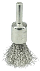 Weiler 10371 Nickel-Plated Cup End Brush 1/2 0104 Stainless Steel Crimped Wire Fill Made in the USA Pack of 10