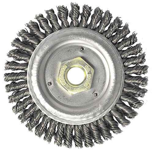 Weiler 13232 Roughneck Jr. 4-1/2 Stringer Bead Wire Wheel .020 Steel Fill 5/8-11 UNC Nut (Pack of 5)