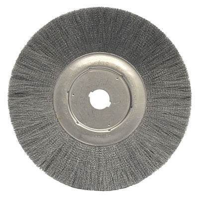 Weiler 1299 Narrow Face Crimped Wire Wheel 12 in Diameter Steel 1 1-4 in Arbor