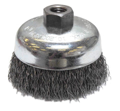 Weiler 36036 Vortec Pro 4 Crimped Wire Cup Brush .020 Steel 5/8-11 UNC Nut