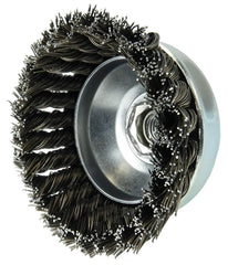 Weiler 36244 Wolverine 4 Knot Wire Cup Brush 0.025 Steel Fill 5/8-11 UNC Nut