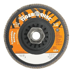 Weiler 50009 Tiger Flap Disc 4 1/2 Inch 120 Grit 5/8 Arbor 13,000 rpm