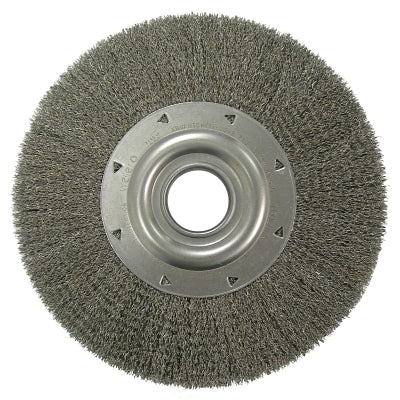 Weiler 3230 Wide-Face Crimped Wire Wheel 12 in Diameter x 2 in Width 0.014 in Steel 3,000 rpm