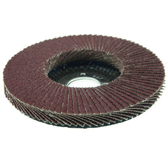 Weiler 50763 Big Cat High Density Abrasive Flap Disc Type 27 Round Hole Phenolic Backing Aluminum Oxide 4-1/2 Dia 40 Grit