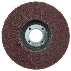 Weiler 50763 Big Cat High Density Abrasive Flap Disc Type 27 Round Hole Phenolic Backing Aluminum Oxide 4-1/2 Dia 40 Grit