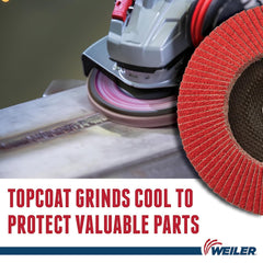 Weiler 50113 Saber Tooth Abrasive Flap Disc Angled Phenolic Backing 5/8 - 11 Arbor Ceramic 7 Diameter 40 Grit Pack of 10