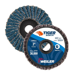 Weiler 50934 BobCat Flap Disc 60 Grit 2 inches