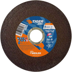 Weiler 58006 5 Inch Tiger Zirc Thin Cutting Wheel, 1 mm Thickness, Pack of 50