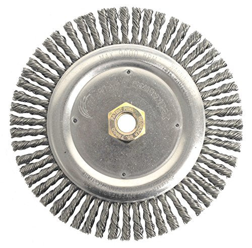 Weiler 79800 Dually Root Pass Weld Cleaning Brush 7 Inch 0.20 Steel Wire 5/8-11 UNC (Pack of 5)