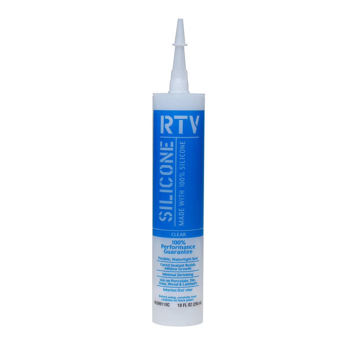 White Lightning WL099110C Contractor RTV Silicone Sealant Clear 10 oz