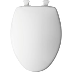 Bemis 7300EC000 Elongated Plastic Toilet Seat with Easy Clean Hinge in White