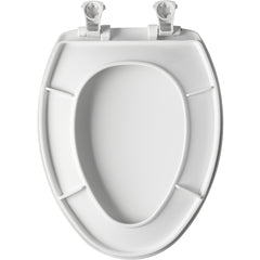 Bemis 7300EC000 Elongated Plastic Toilet Seat with Easy Clean Hinge in White