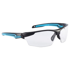 Bolle Safety 40301 Tryon Safety Glasses Clear Lens Black Frame TPR Anti-Fog Anti-Scratch