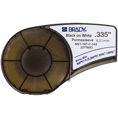 Brady 110924 BMP21 Series PermaSleeve PS Wire Marking Sleeves 3/16 x 7 ft White 1 Cartridge