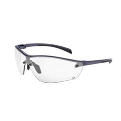 Bolle 40237 Silium+ Safety Glasses Platinum Dark Gunmetal Frame Clear Lenses