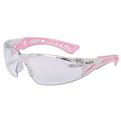 Bolle Safety 40254 Rush+ Safety Glasses Small Clear Lens White Pink Frame