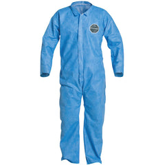 DuPont PB120SBU2X002500 ProShield 10 Disposable Protective Coverall with Serged Seams, Open Cuff and Ankles, Blue, 2X-Large, 25-Pack