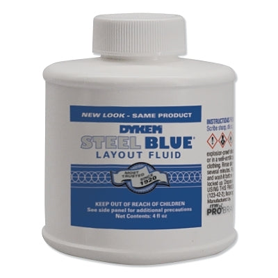 Dykem 80300 Layout Fluid 4 oz Brush-In-Cap Blue