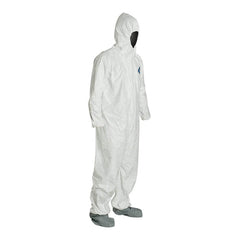 DuPont TY122SWHMD002500 Coverall Serged Seams Medium White Pack Of 25