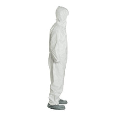 DuPont TY122SWHMD002500 Coverall Serged Seams Medium White Pack Of 25