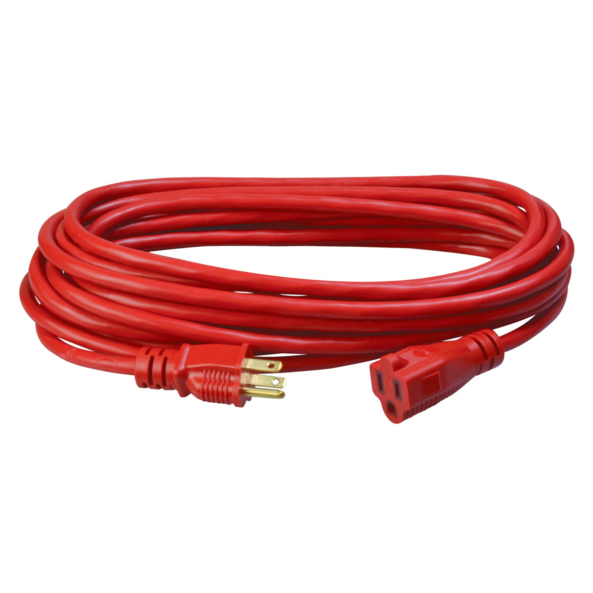 Southwire 2407SW8804 Vinyl SJTW Outdoor Extension Cord 15 Amp 25 Feet Red