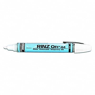 Dykem 44709 Rinz-Off Marking Pen Medium Tip White 1 Count 12 Pack