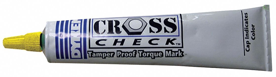 Dykem 83317 Cross-Check Torque Seal Tamper-Proof Indicator Paste 1 oz Tube Yellow 24 EA/CA