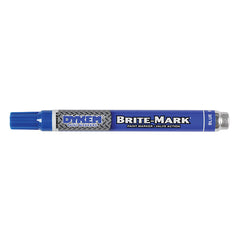 DYKEM 84001 Brite-Mark Medium Tip Blue Paint Marker Pack of 12