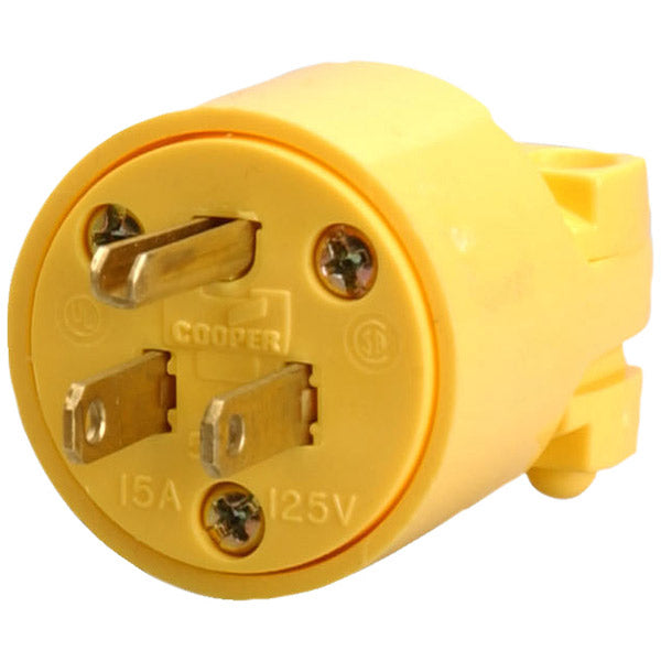 Southwire 59850000 Replacement Connector and Plug 15 Amp 125 Volt 3-Wire Female Vinyl Yellow