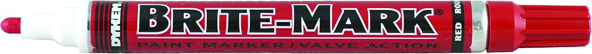 Dykem 84006 Brite-Mark Medium Tip Paint Marker Red 1/8 Inches