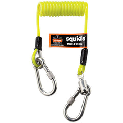 Ergodyne 19130 Squids 3130S Coiled Cable Lanyards, 2 lb Lime