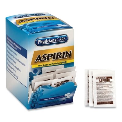 First Aid Only 90014 Aspirin 325 mg 2 Pack/50 Each