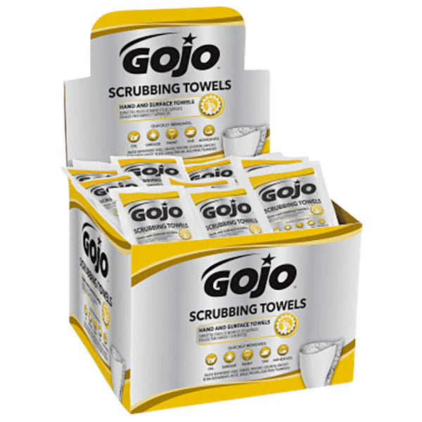 Gojo 638004 Scrubbing Wipes 80Ct Individual Wrap Display