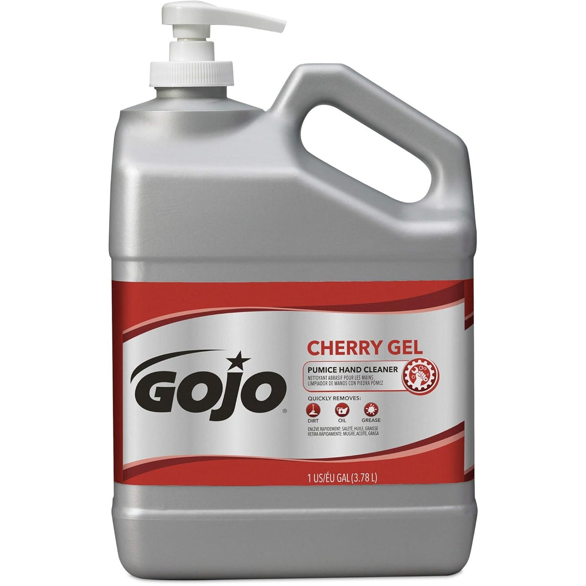 Gojo 235802 Cherry Gel Pumice Hand Cleaner 1 Gallon Pump Bottle