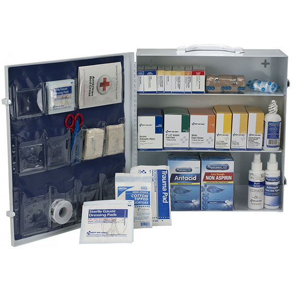 First Aid Only 90574 3 Shelf 100 Person ANSI A+ First Aid Station