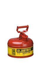 Justrite 7110100 Red Galvanized Steel Type I Safety Can 1 Gallon