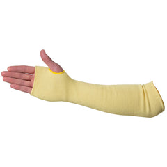 Honeywell KVS218TH Kevlar Sleeves With Thumb Holes 18 Inches Yellow 25 Pkg