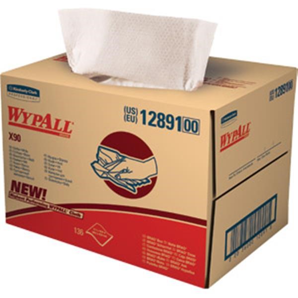 Kimberly Clark Professional 12891 WypAll POWERCLEAN X90 Ultra Duty Cloth 11.1 inches x 16.8 inches 136/Box